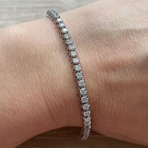 3 Carat 14K White Gold Tennis Bracelet